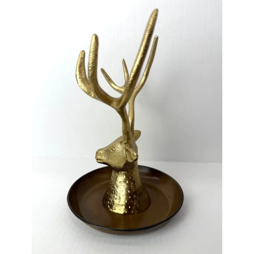 Unbranded Jewelry Faux Gold Deer Antler Holder Tray‎